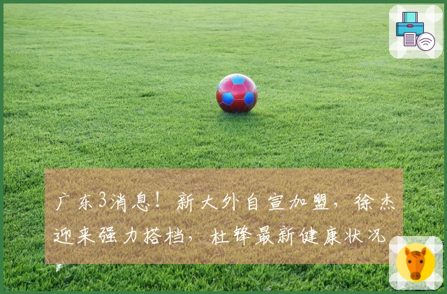 广东3消息！新大外自宣加盟，徐杰迎来强力搭档，杜锋最新健康状况